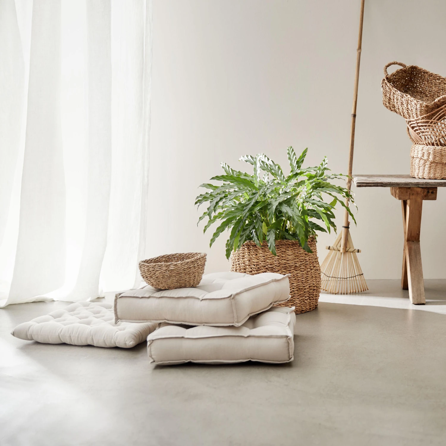 2-tlg. Korbset Rund RUSH ROPE In Natur 2 2-tlg. Korbset Rund RUSH ROPE In Natur - Image 2