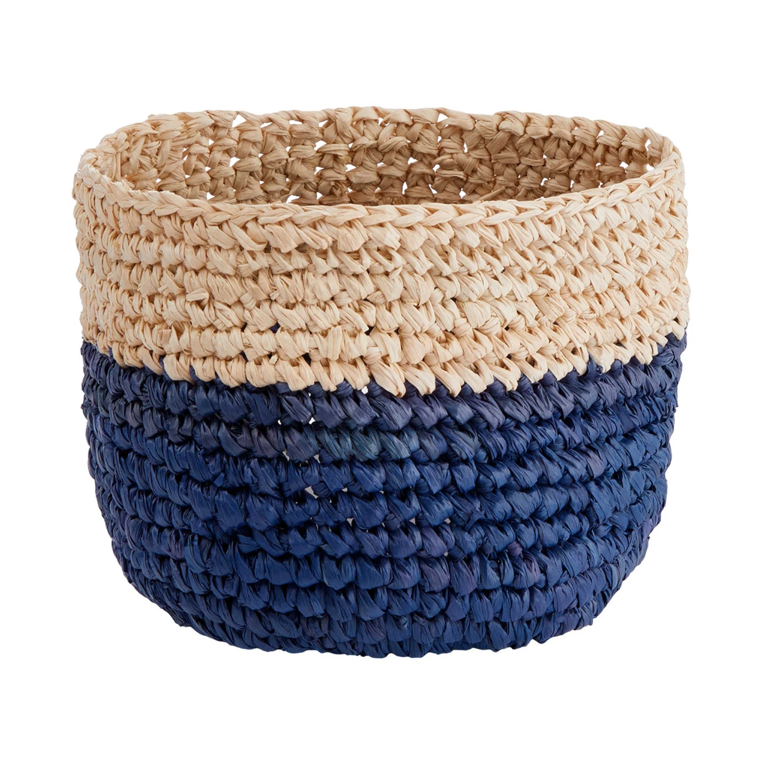 4-tlg. Korbset Handgefertigt Aus Raffia ISALO In Natur-Blau 8 4-tlg. Korbset Handgefertigt Aus Raffia ISALO In Natur-Blau - Image 8
