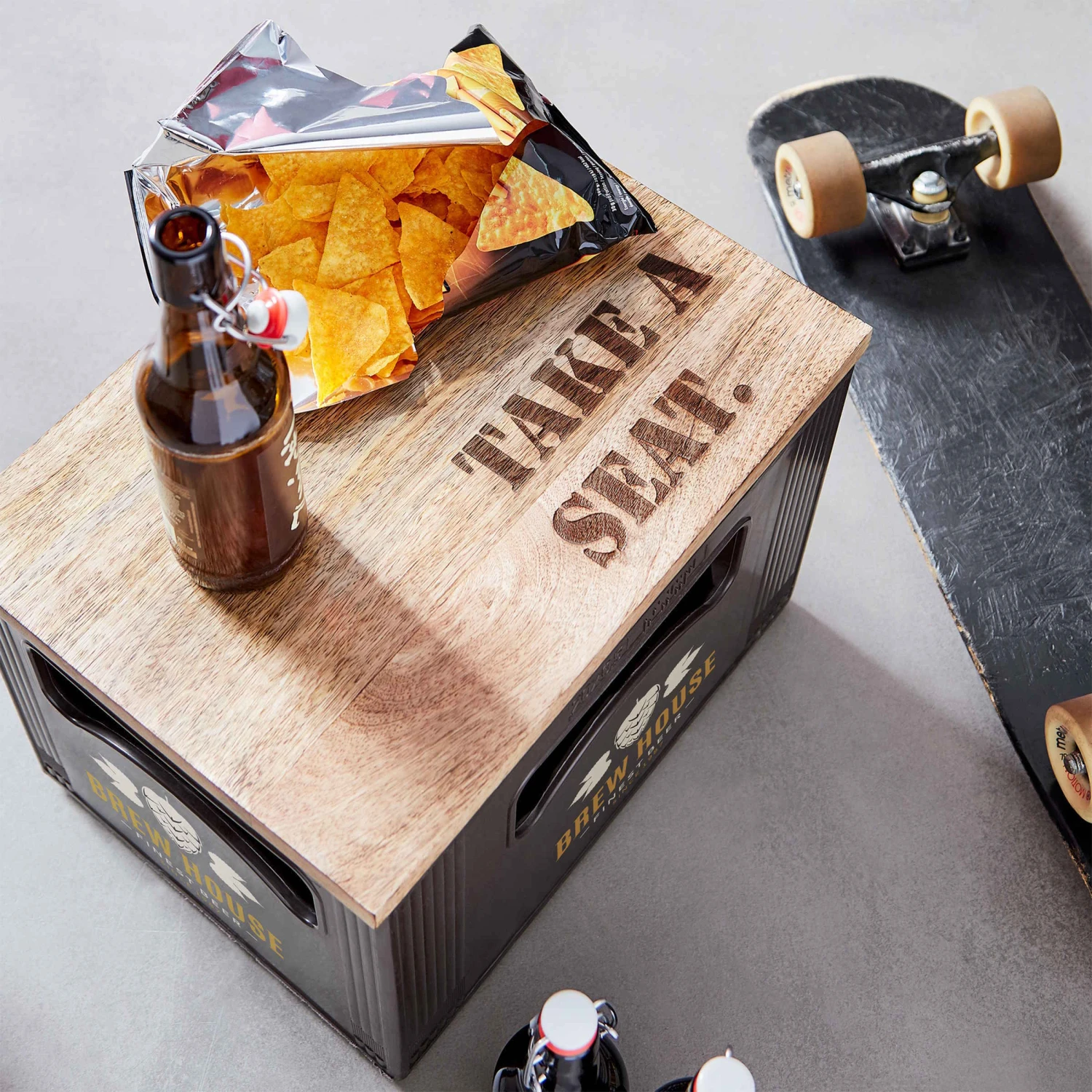 Auflage Für Bierkasten B 41 X T 30cm TAKE A SEAT In Braun 2 Auflage Für Bierkasten B 41 X T 30cm TAKE A SEAT In Braun - Image 2