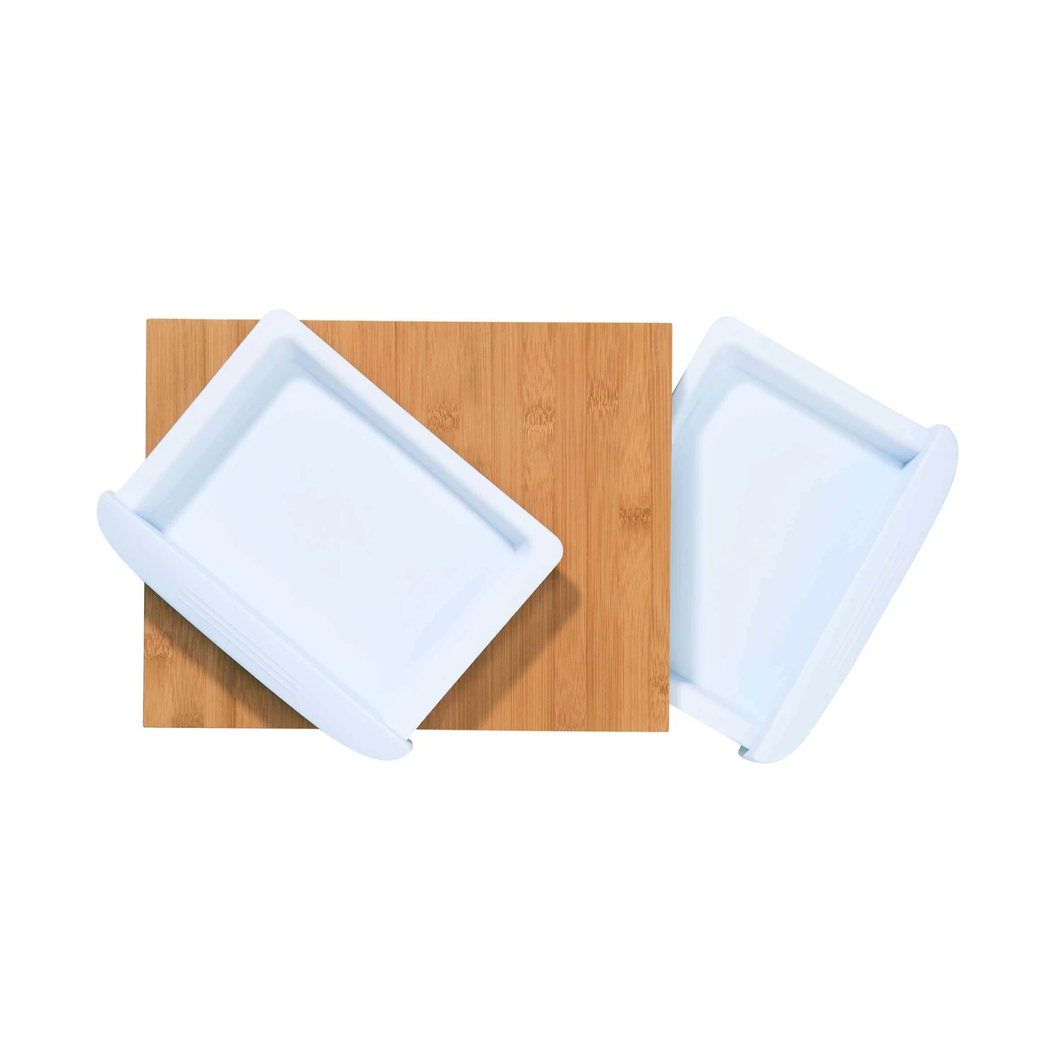 Bambusbrett Mit 2 Auffangschalen L 32 X B 25cm BAMBOO In Weiß 3 Bambusbrett Mit 2 Auffangschalen L 32 X B 25cm BAMBOO In Weiß - Image 3