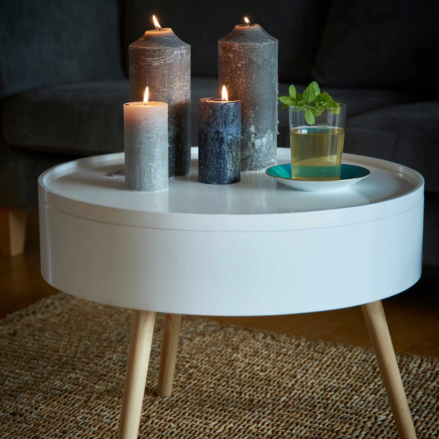 Beistelltisch Mit Stauraum COFFEE TIME In Weiß 2 Beistelltisch Mit Stauraum COFFEE TIME In Weiß - Image 2