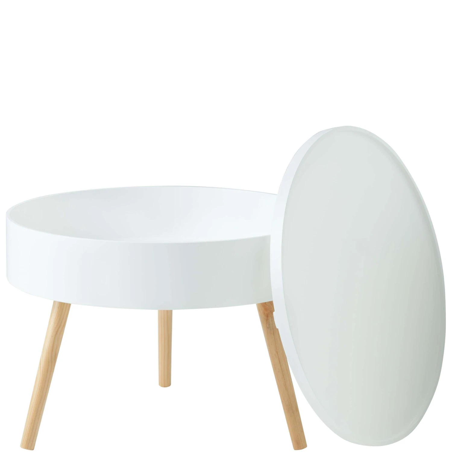 Beistelltisch Mit Stauraum COFFEE TIME In Weiß 4 Beistelltisch Mit Stauraum COFFEE TIME In Weiß - Image 4