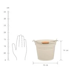 Eimer 2l ZINC In Beige 7 Eimer 2l ZINC In Beige -Butlers butlers eimer 2l zinc in beige 3