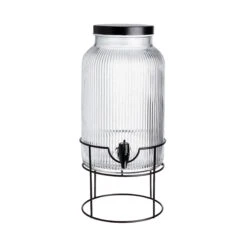 Getränkespender Mit Ständer 2 Tlg. FOUNTAIN In Transparent-Schwarz 12 Getränkespender Mit Ständer 2 Tlg. FOUNTAIN In Transparent-Schwarz -Butlers butlers getrankespender mit stander 2 tlg fountain in transparent schwarz 2