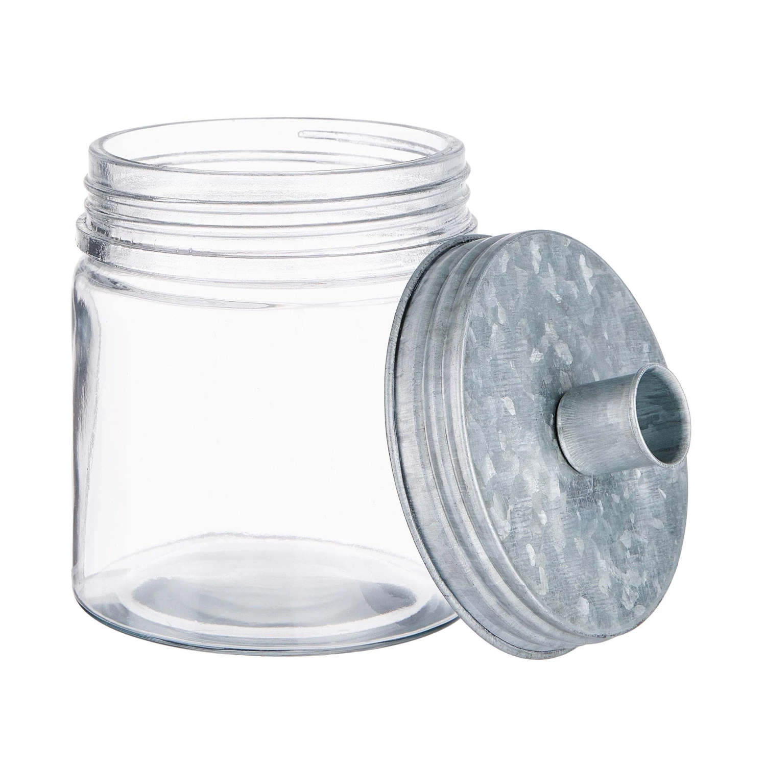 Glas Mit Kerzenhalter Höhe 15cm CANDLE JAR In Silber 4 Glas Mit Kerzenhalter Höhe 15cm CANDLE JAR In Silber - Image 4