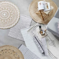 Hanf-Teppich Mit Lochmuster Ø110cm ALL NATURE In Natur -Butlers butlers hanf teppich mit lochmuster o110cm all nature in natur 6