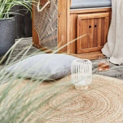 Hanf-Teppich Ø110cm ALL NATURE In Natur -Butlers butlers hanf teppich o110cm all nature in natur 5