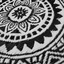 In- & Outdoor-Teppich Circles L 180 X B 118cm COLOUR CLASH In Schwarz-Weiß -Butlers butlers in and outdoor teppich circles l 180 x b 118cm colour clash in schwarz weiss 4