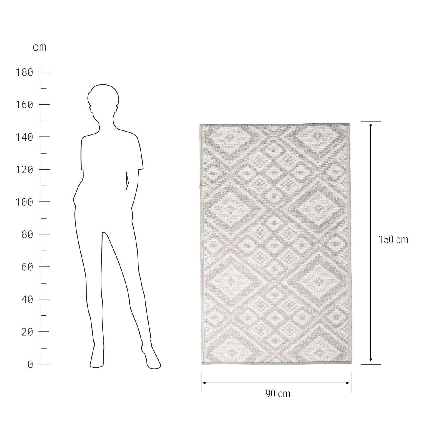 In- & Outdoor-Teppich Ethno L 150 X B 90cm COLOUR CLASH In Grau 3 In- & Outdoor-Teppich Ethno L 150 X B 90cm COLOUR CLASH In Grau - Image 3