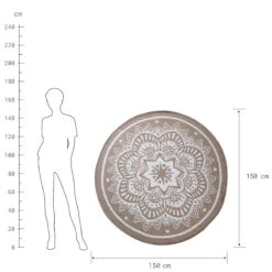 In- & Outdoor-Teppich Flora Ø150cm COLOUR CLASH In Natur-Weiß -Butlers butlers in and outdoor teppich flora o150cm colour clash in natur weiss 3