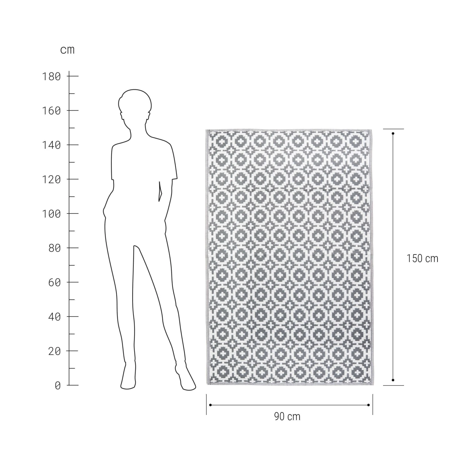 In- & Outdoor-Teppich Mosaik L 150 X B 90cm COLOUR CLASH In Taupe 4 In- & Outdoor-Teppich Mosaik L 150 X B 90cm COLOUR CLASH In Taupe - Image 4