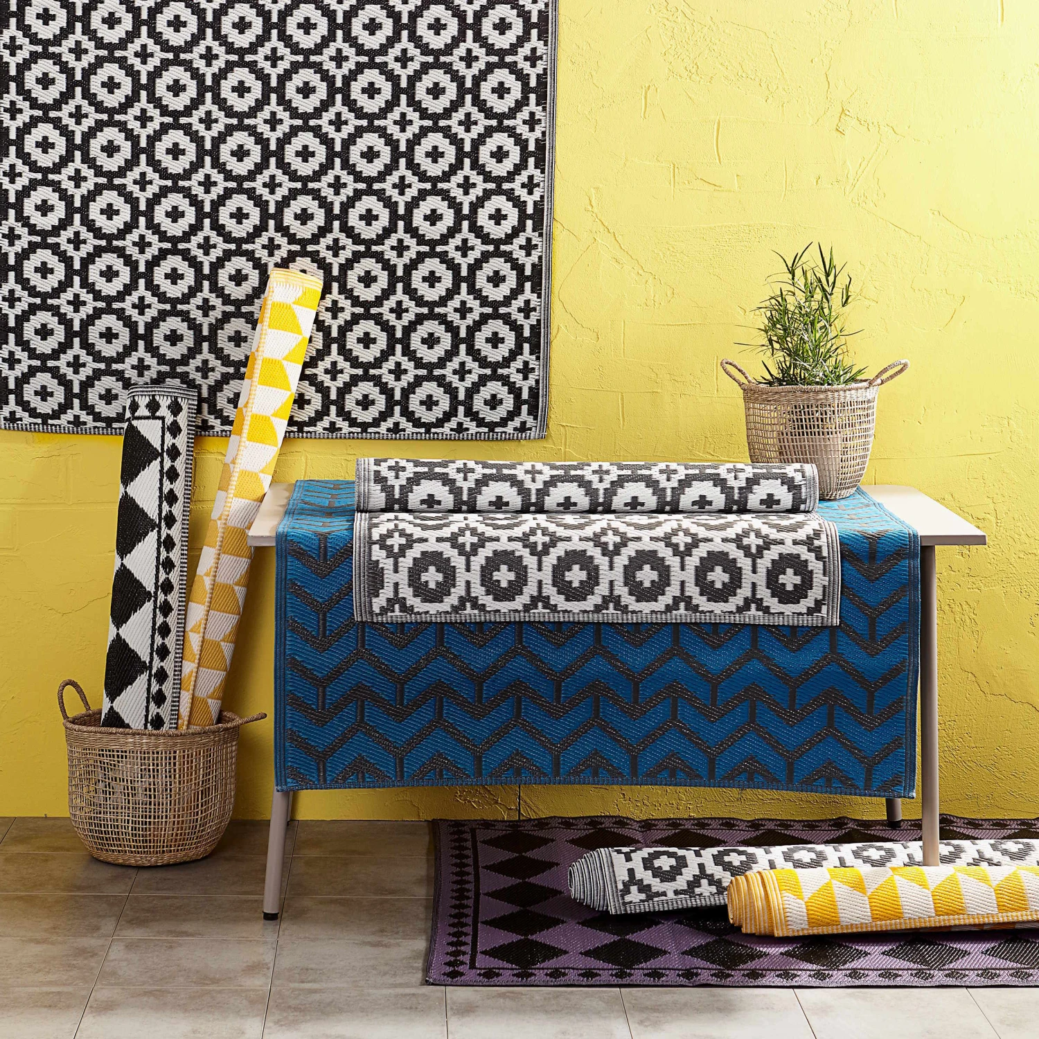 In- & Outdoor-Teppich Mosaik L 150 X B 90cm COLOUR CLASH In Taupe 9 In- & Outdoor-Teppich Mosaik L 150 X B 90cm COLOUR CLASH In Taupe - Image 9