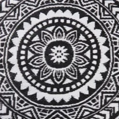 In- & Outdoor-Teppich Ø118cm COLOUR CLASH In Schwarz-Weiß -Butlers butlers in and outdoor teppich o118cm colour clash in schwarz weiss 4