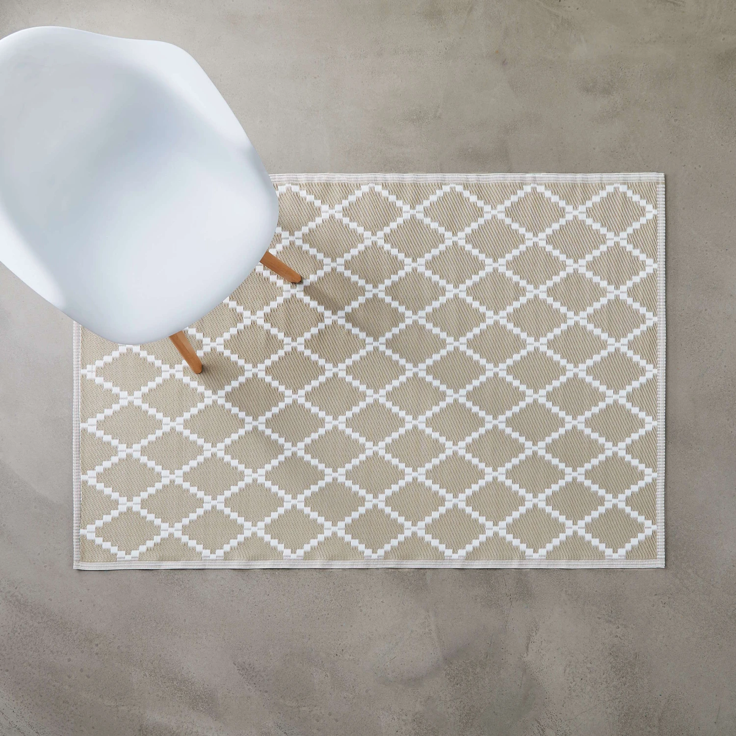 In- & Outdoor-Teppich Rauten L 180 X B 118cm COLOUR CLASH In Natur 3 In- & Outdoor-Teppich Rauten L 180 X B 118cm COLOUR CLASH In Natur - Image 3