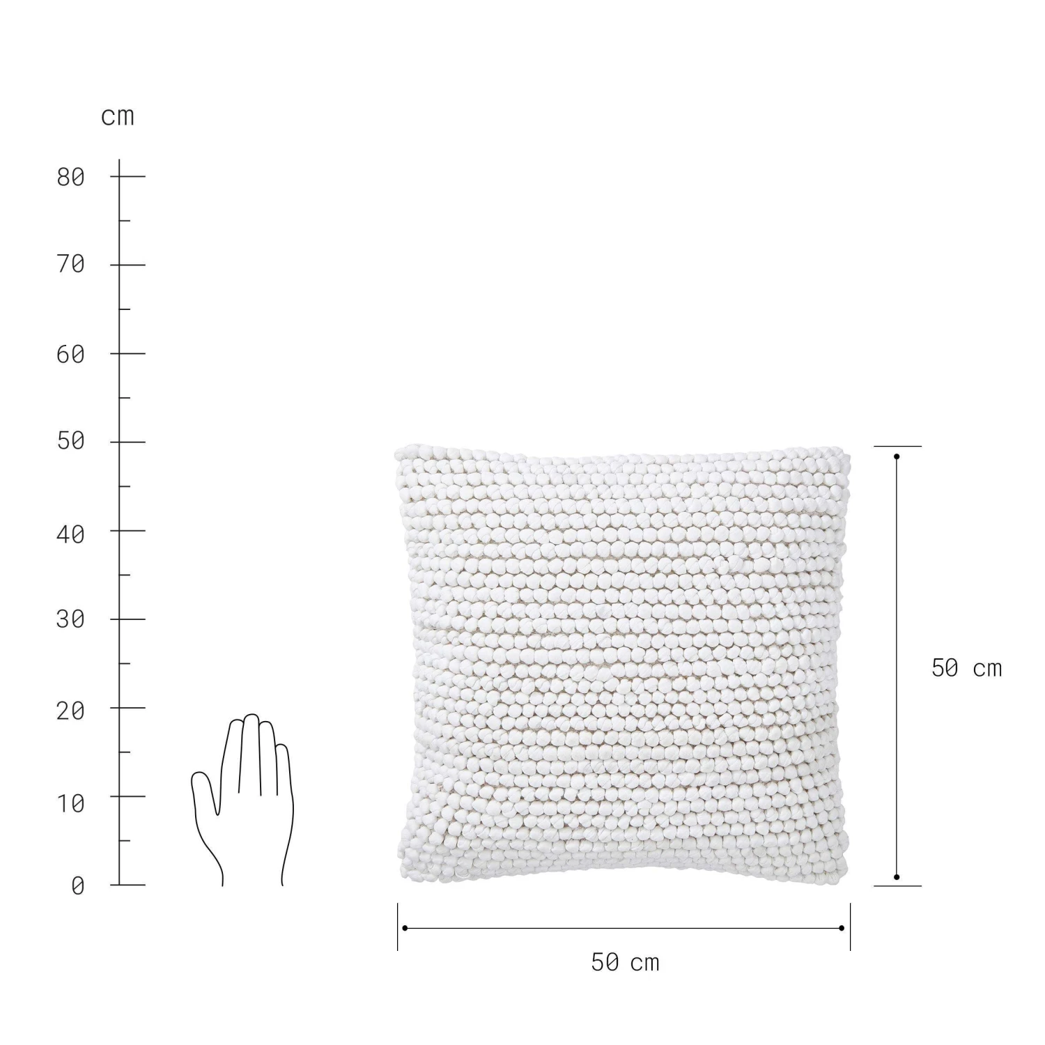 Kissen L 50 X B 50cm KALEA In Beige 3 Kissen L 50 X B 50cm KALEA In Beige - Image 3