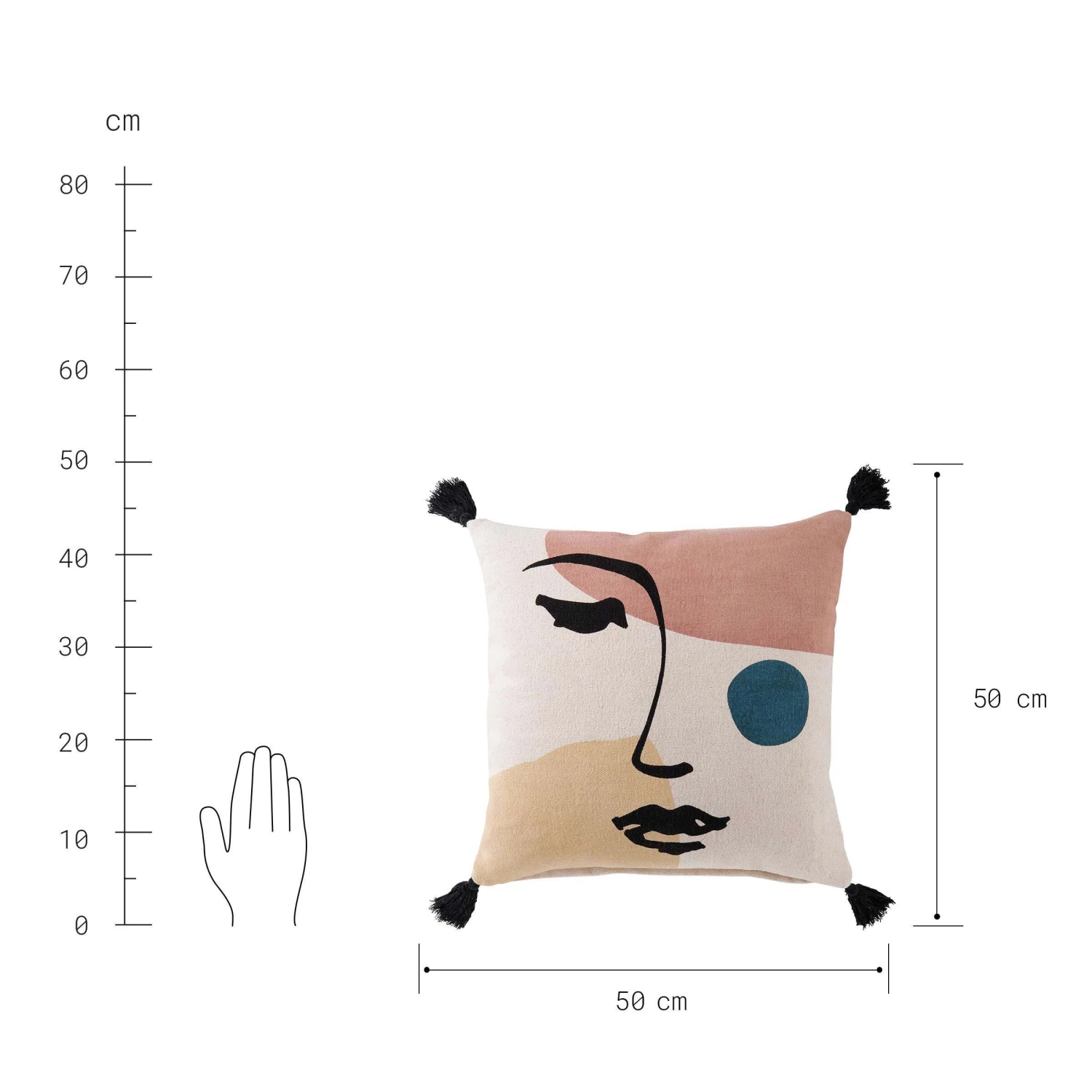 Kissen Line Art L 50 X B 50cm MOOD INDIGO In Bunt 4 Kissen Line Art L 50 X B 50cm MOOD INDIGO In Bunt - Image 4