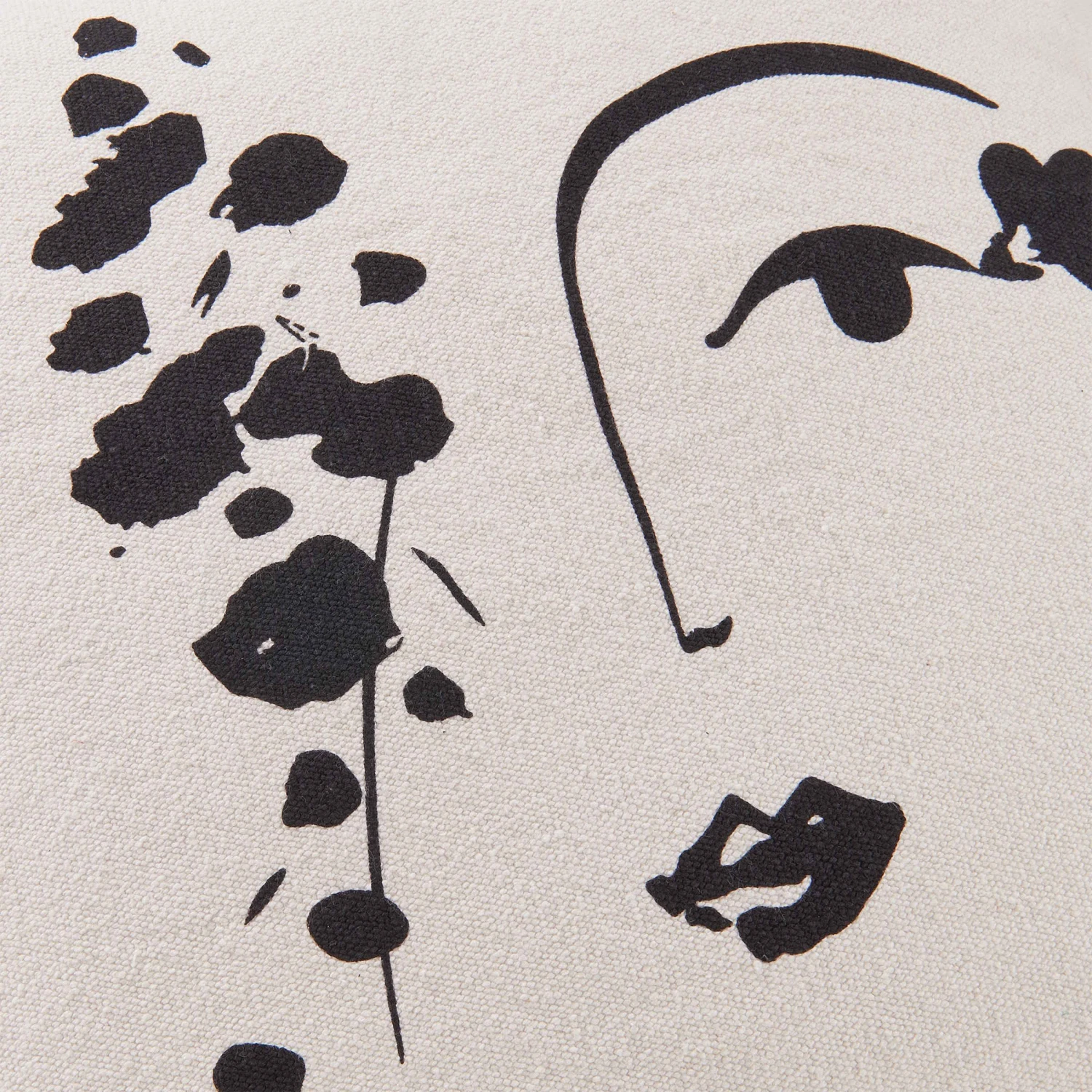 Kissen Line Art L 50 X B 50cm MUSE In Natur-Schwarz 5 Kissen Line Art L 50 X B 50cm MUSE In Natur-Schwarz - Image 5