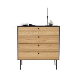 Kommode Mit 4 Schubladen MODERNIST In Schwarz-Natur -Butlers butlers kommode mit 4 schubladen modernist in schwarz natur 2