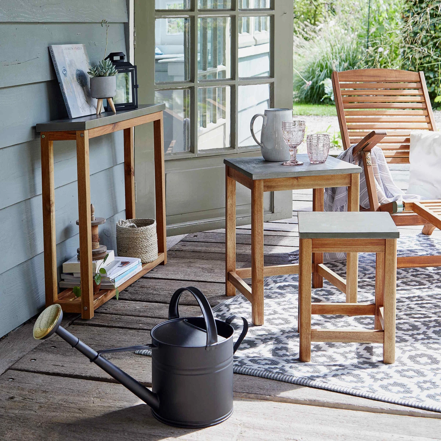 Konsole Mit Zementplatte CONCRETE In Natur-Grau 2 Konsole Mit Zementplatte CONCRETE In Natur-Grau - Image 2