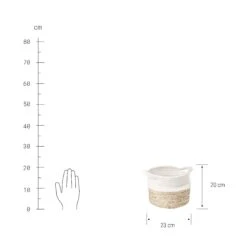 Korb Rund Ø23cm COTTON BRAID In Natur-Weiß -Butlers butlers korb rund o23cm cotton braid in natur weiss 2