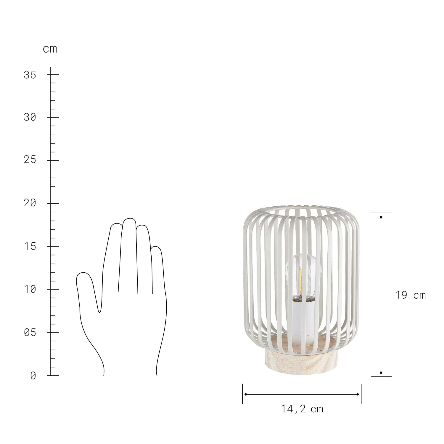 LED Laterne Höhe 19cm NORDICA In Beige 5 LED Laterne Höhe 19cm NORDICA In Beige - Image 5