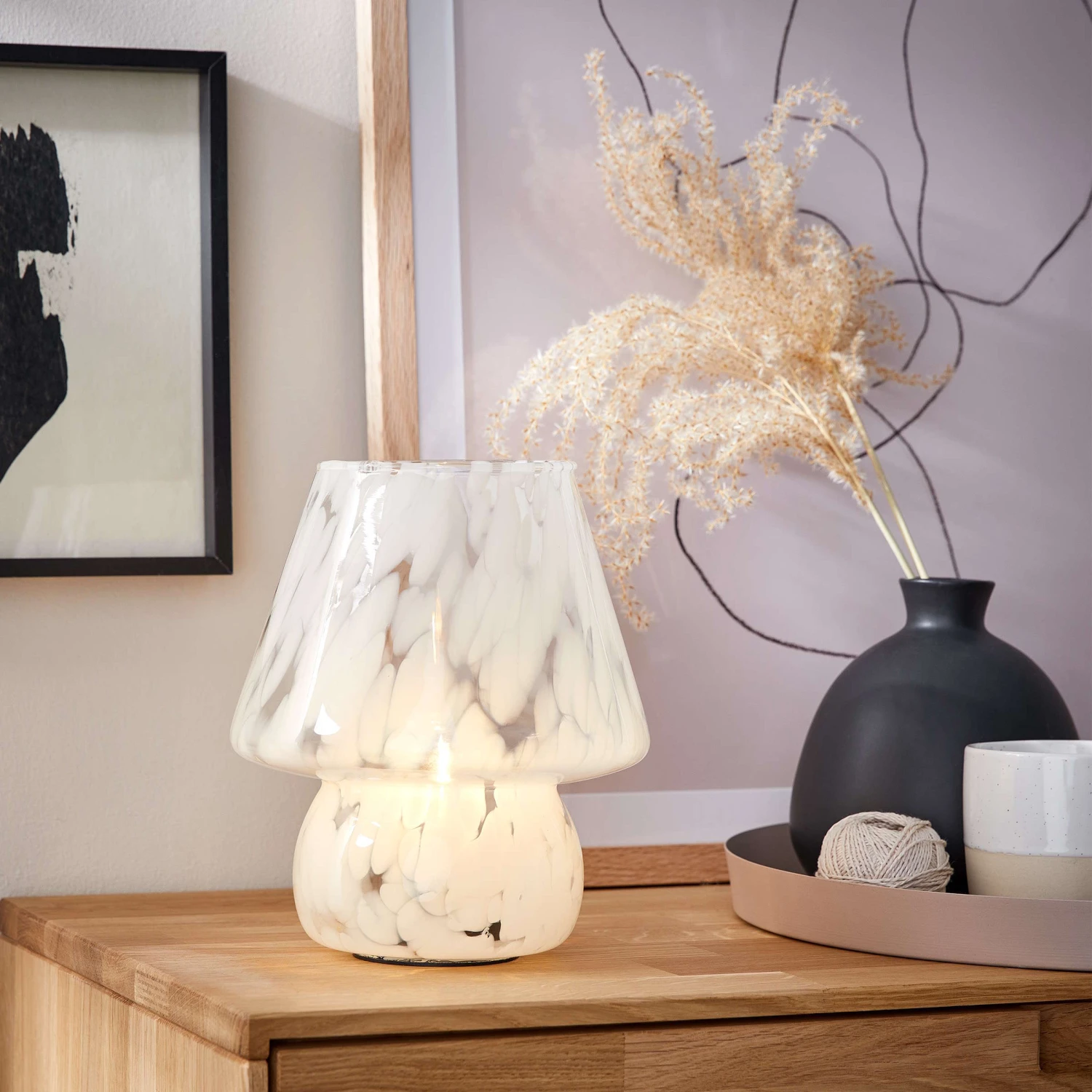 LED Leuchte Höhe 21cm MISS MARBLE In Hellblau 3 LED Leuchte Höhe 21cm MISS MARBLE In Hellblau - Image 3