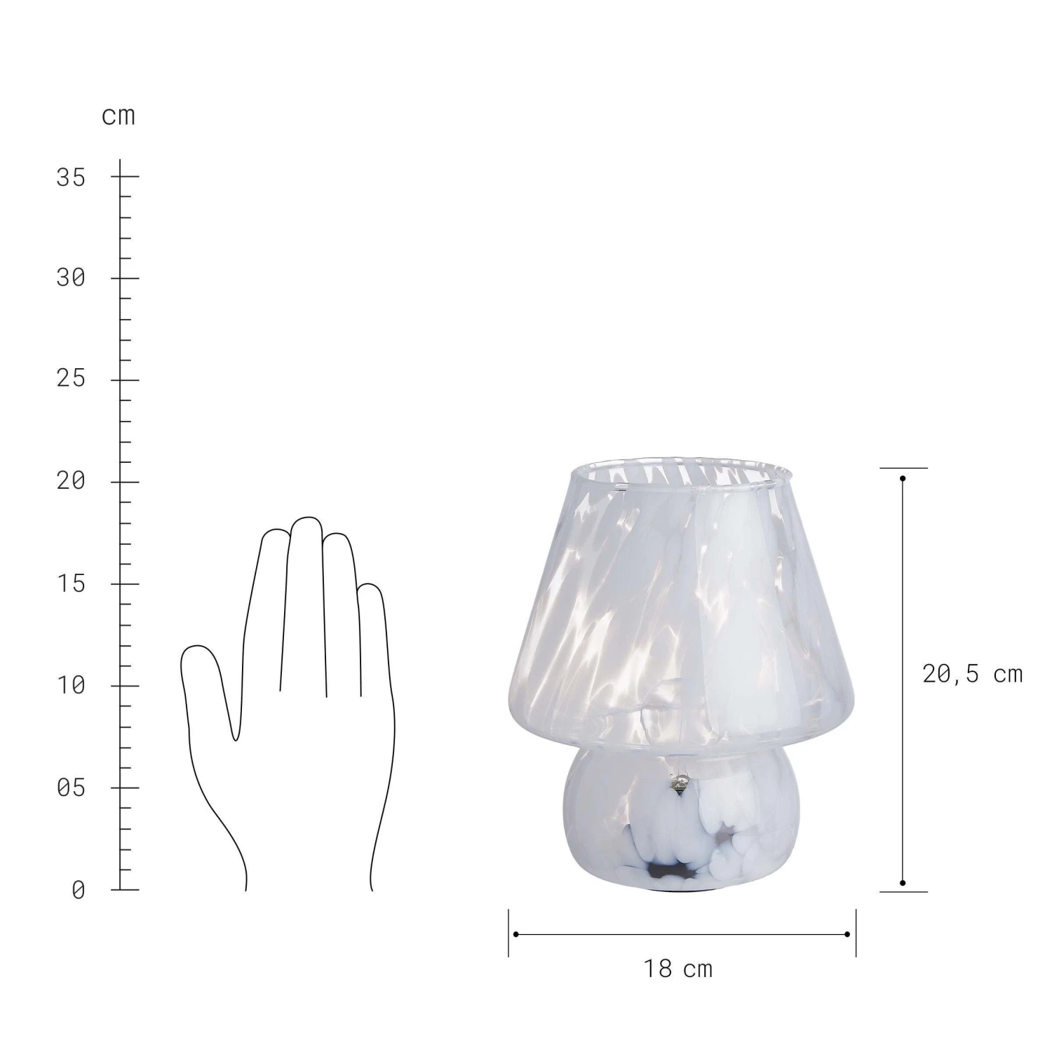 LED Leuchte Höhe 21cm MISS MARBLE In Hellblau 5 LED Leuchte Höhe 21cm MISS MARBLE In Hellblau - Image 5