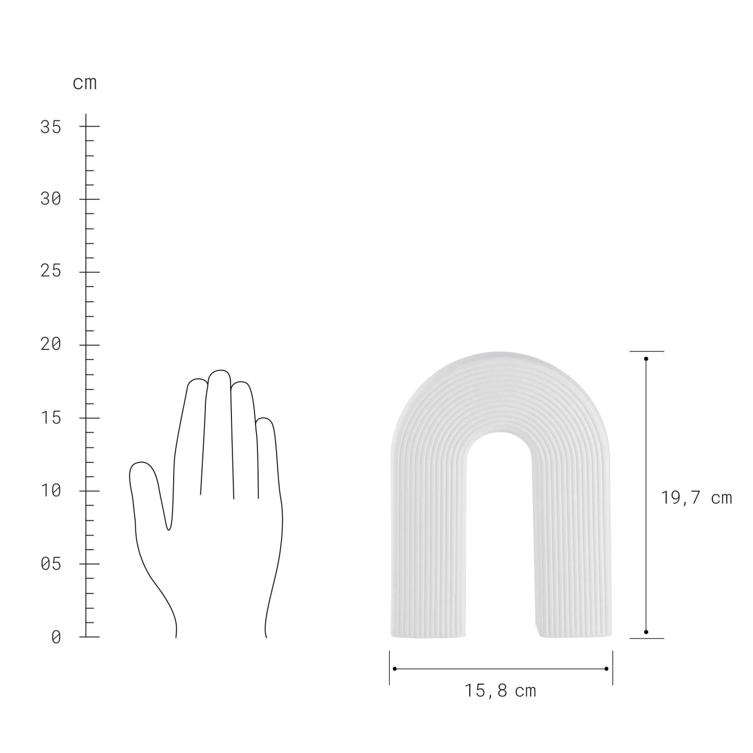 LED Lichterbogen Höhe 20cm RAINBOW In Weiß 5 LED Lichterbogen Höhe 20cm RAINBOW In Weiß - Image 5