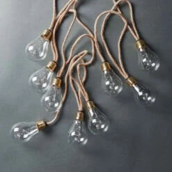 LED-Lichterkette 10 Lichter Mit Naturseil & USB-Batteriefach BULB LIGHTS In Natur -Butlers butlers led lichterkette 10 lichter mit naturseil and usb batteriefach bulb lights in natur 4