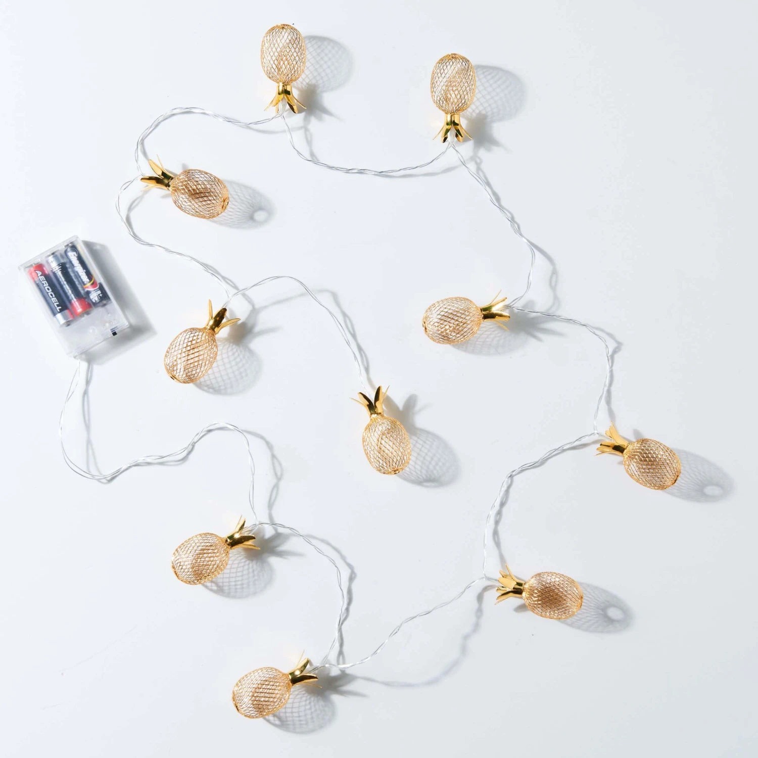 LED-Lichterkette Ananas 10 Lichter Mit USB-Batteriefach MIAMI In Gold 3 LED-Lichterkette Ananas 10 Lichter Mit USB-Batteriefach MIAMI In Gold - Image 3