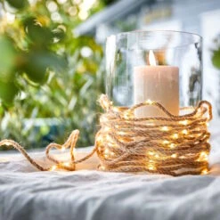 LED Outdoor-Lichterkette Naturseil 100 Lichter Mit Stecker FARMHOUSE In Natur -Butlers butlers led outdoor lichterkette naturseil 100 lichter mit stecker farmhouse in natur 4