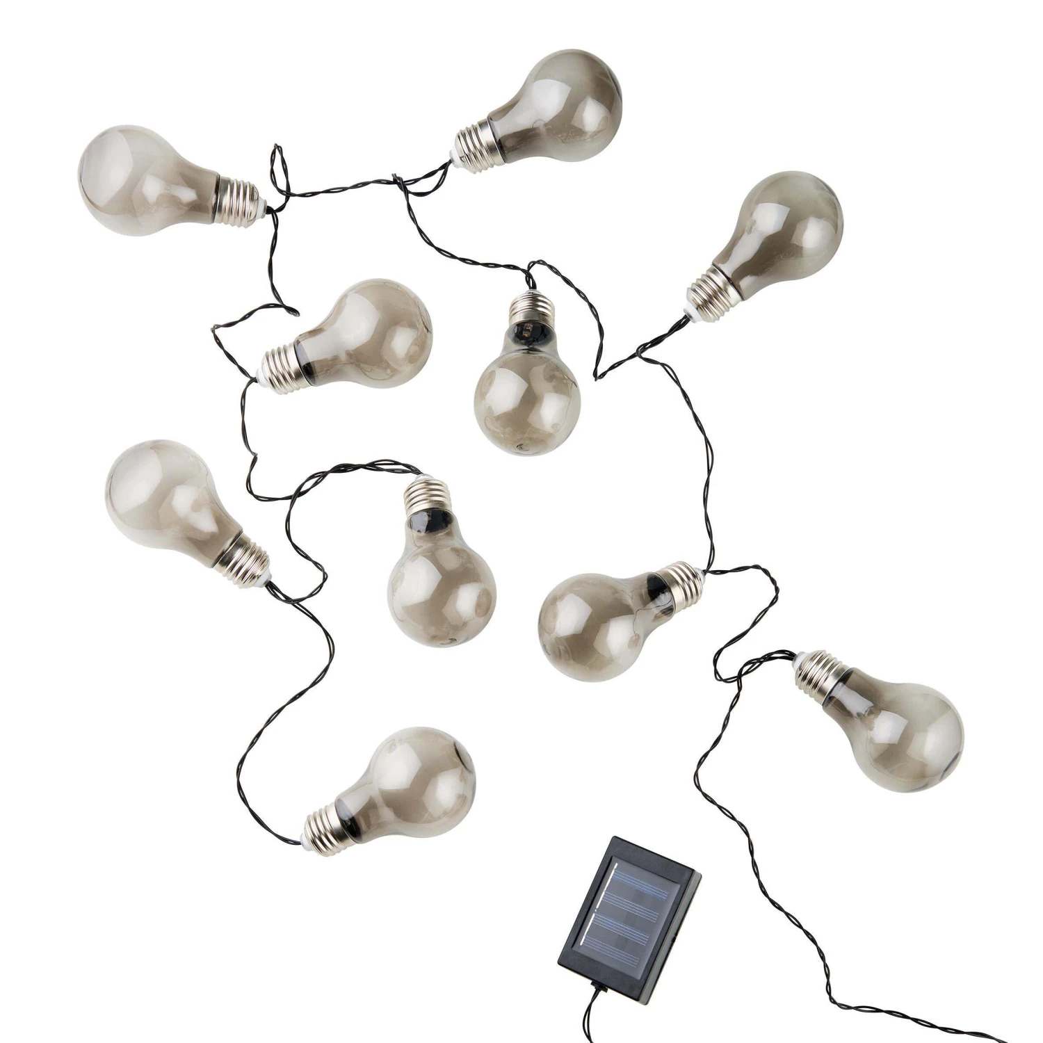 Lichterkette Solar Mit 10 Glühbirnen SUNLIGHT In Grau 1 Lichterkette Solar Mit 10 Glühbirnen SUNLIGHT In Grau