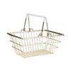 Mini Einkaufskorb B 18 X T 13cm SUPERMARKET In Gold