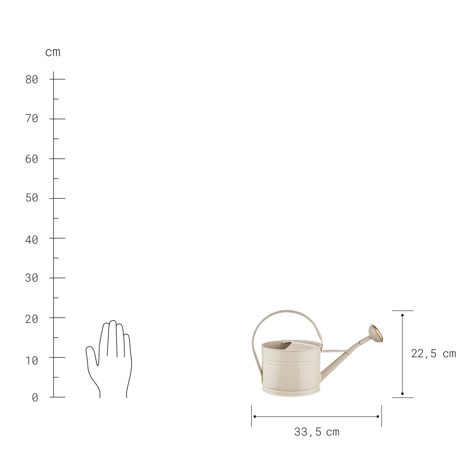 Mini-Gießkanne 1,5l ZINC In Beige 4 Mini-Gießkanne 1,5l ZINC In Beige - Image 4