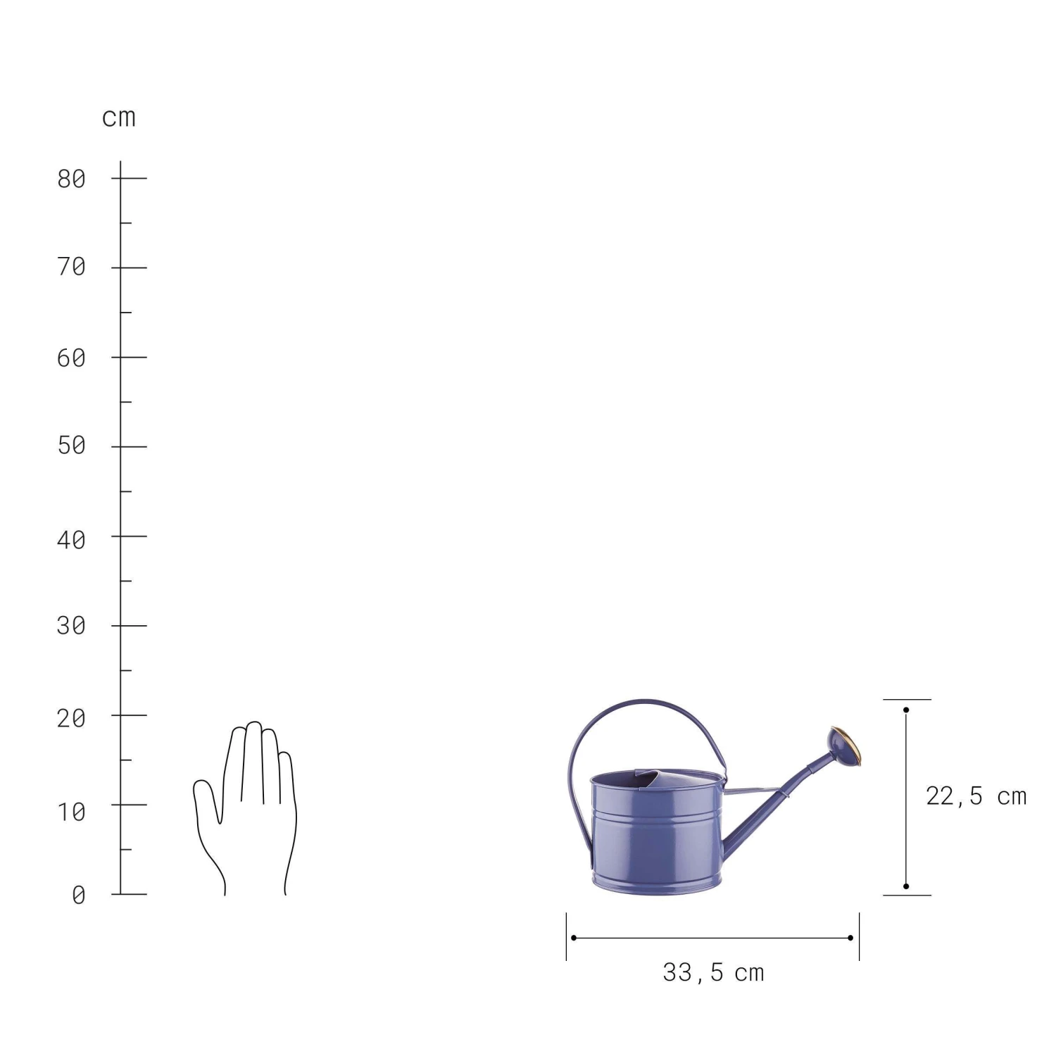 Mini-Gießkanne 1,5l ZINC In Blau 3 Mini-Gießkanne 1,5l ZINC In Blau - Image 3