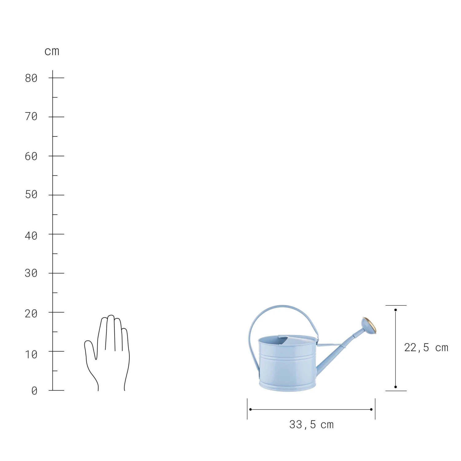 Mini-Gießkanne 1,5l ZINC In Hellblau 3 Mini-Gießkanne 1,5l ZINC In Hellblau - Image 3