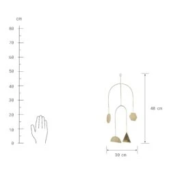 Mobile 4 Ornamente Länge 48cm PEACEFUL HOME In Gold 7 Mobile 4 Ornamente Länge 48cm PEACEFUL HOME In Gold -Butlers butlers mobile 4 ornamente lange 48cm peaceful home in gold 2