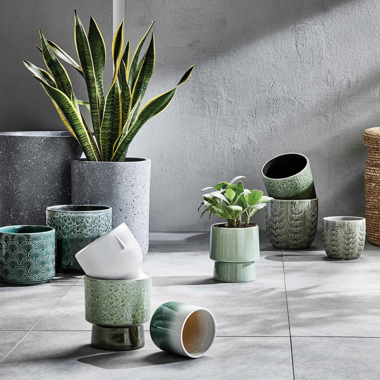 Pflanztopf Outdoor Höhe 32cm CONCRETE In Grau 2 Pflanztopf Outdoor Höhe 32cm CONCRETE In Grau - Image 2