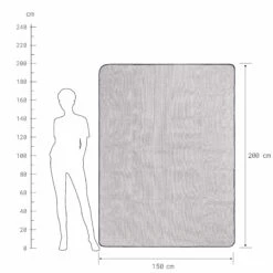 Picknickdecke L 150 X B 200cm WANDERLUST In Taupe-Weiß -Butlers butlers picknickdecke l 150 x b 200cm wanderlust in taupe weiss 3