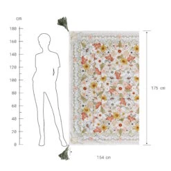 Picknickdecke L 175 X B 154cm BETWEEN FLOWERS In Creme -Butlers butlers picknickdecke l 175 x b 154cm between flowers in creme 3