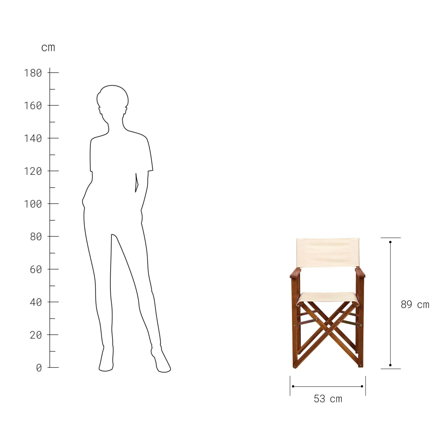 Regiestuhl HOLLYWOOD In Creme 4 Regiestuhl HOLLYWOOD In Creme - Image 4