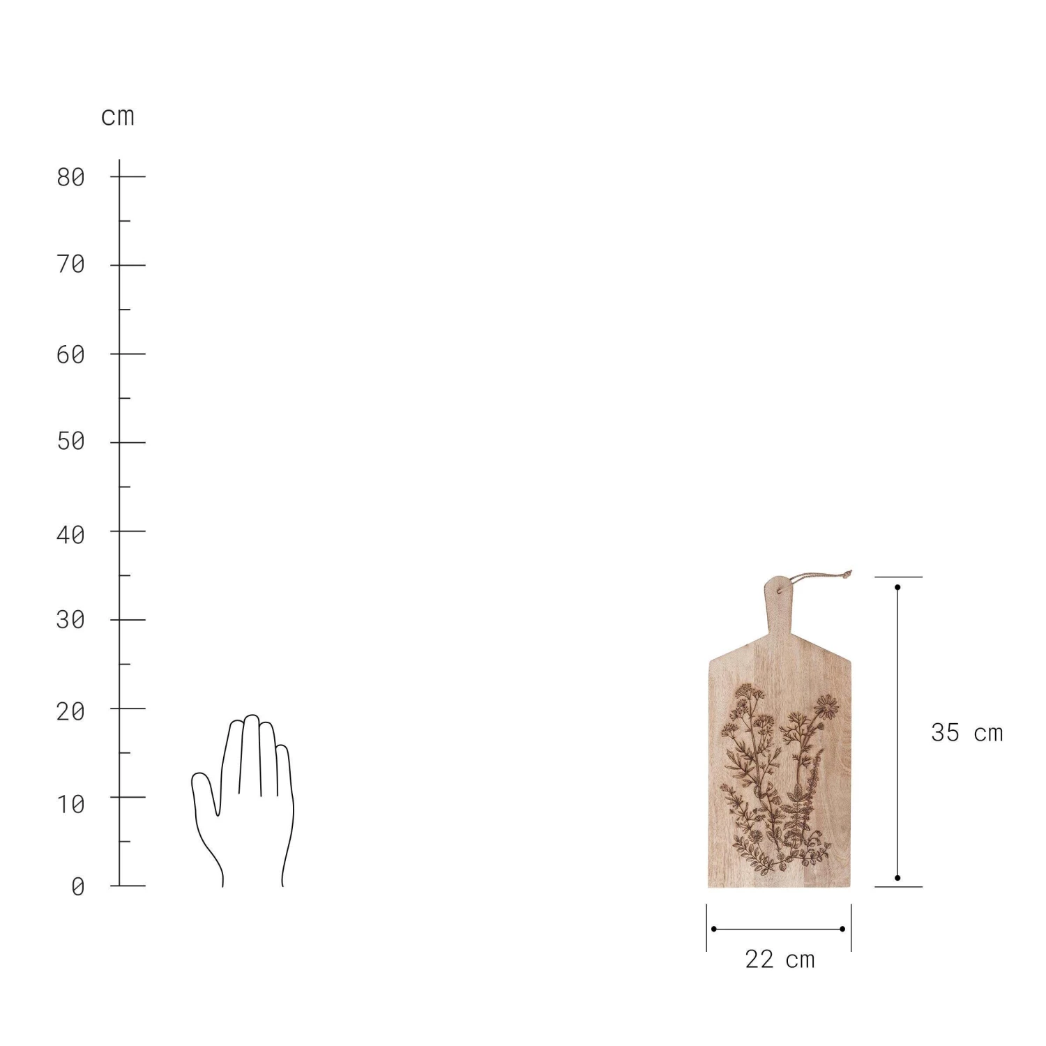 Schneidebrett Blumen L 35 X B 22cm FINE CUT In Braun 4 Schneidebrett Blumen L 35 X B 22cm FINE CUT In Braun - Image 4