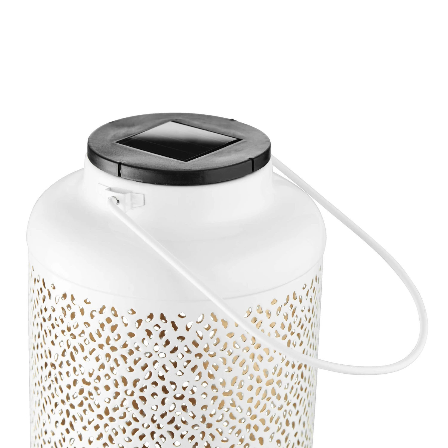 Solar-Laterne H 24cm SOLANA In Weiß-Gold 4 Solar-Laterne H 24cm SOLANA In Weiß-Gold - Image 4