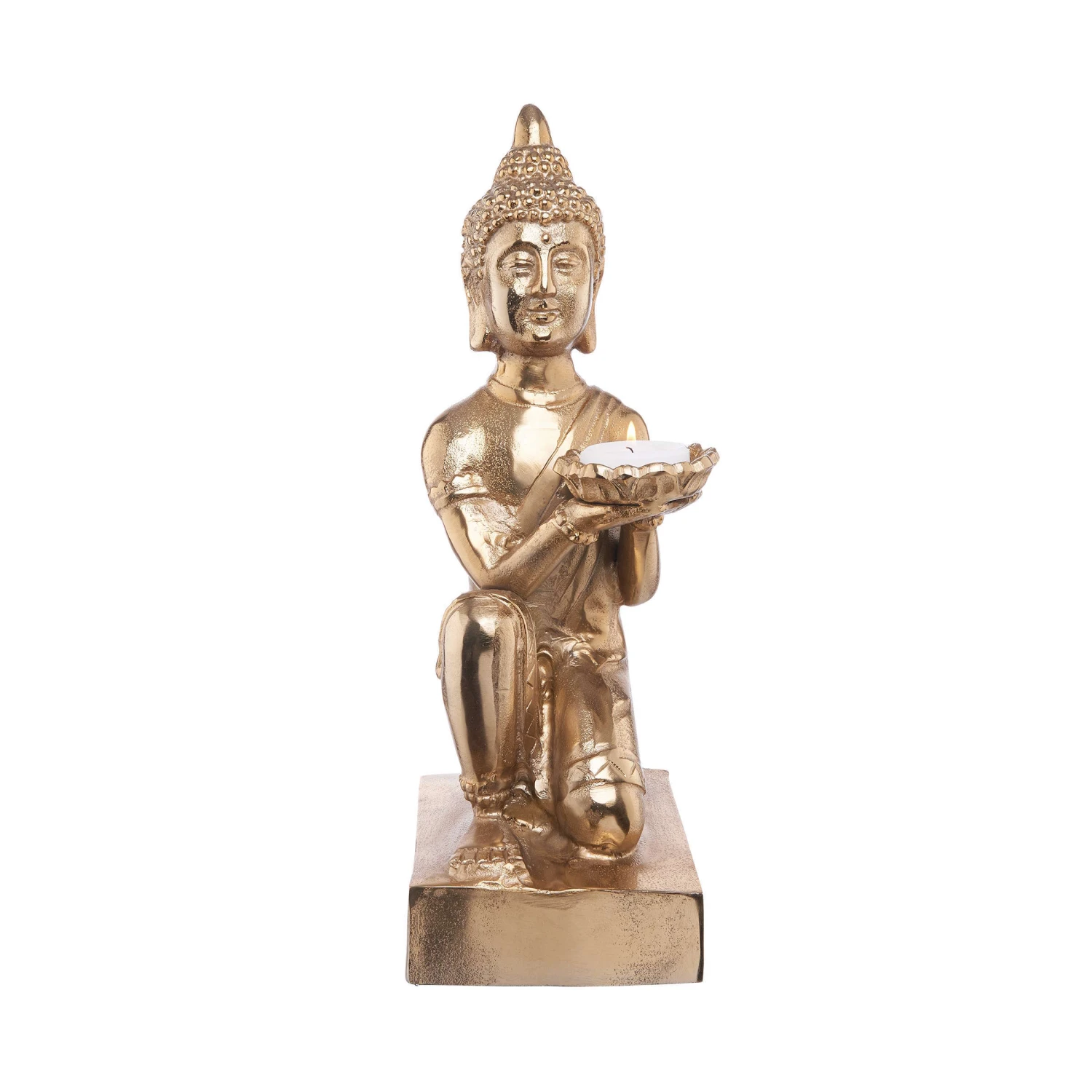Statue Mit Kerzenteller Höhe 44cm BALI In Gold 7 Statue Mit Kerzenteller Höhe 44cm BALI In Gold - Image 7