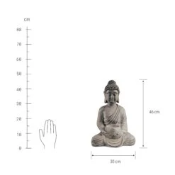 Statue Mit Kerzenteller Höhe 46cm BUDDHA In Grau 9 Statue Mit Kerzenteller Höhe 46cm BUDDHA In Grau -Butlers butlers statue mit kerzenteller hohe 46cm buddha in grau 2