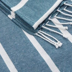 Strandtuch L 200 X B 180cm SURFSIDE In Blau -Butlers butlers strandtuch l 200 x b 180cm surfside in blau 4