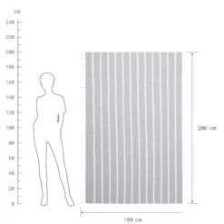 Strandtuch L 200 X B 180cm SURFSIDE In Hellgrau -Butlers butlers strandtuch l 200 x b 180cm surfside in hellgrau 2