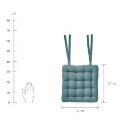 Stuhlkissen Mit Bändchen L 35 X B 37cm SOLID In Türkis -Butlers butlers stuhlkissen mit bandchen l 35 x b 37cm solid in turkis 3