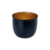 Teelichthalter Höhe 9cm DELIGHT In Schwarz-Gold