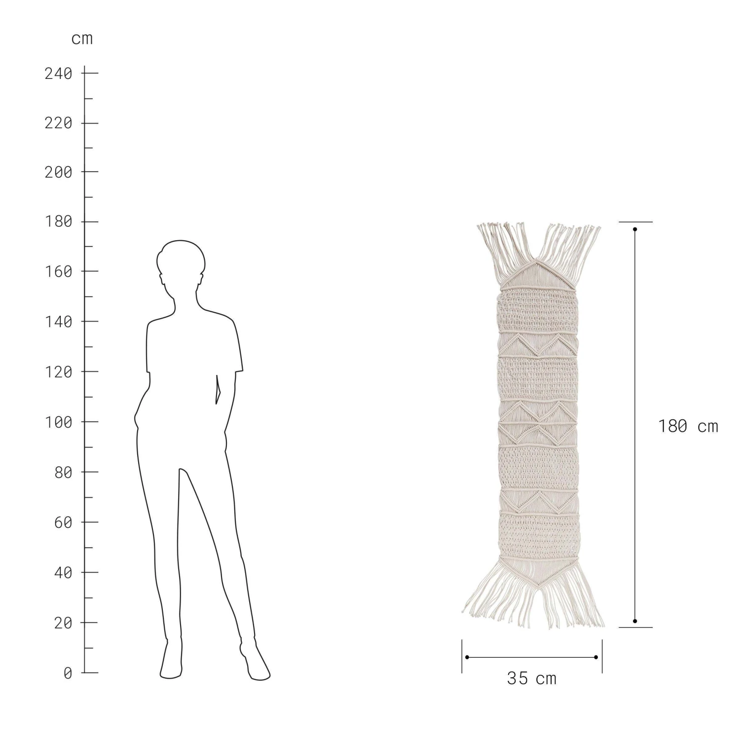 Tischläufer L 180 X B 35cm MACRAMÉ In Creme 4 Tischläufer L 180 X B 35cm MACRAMÉ In Creme - Image 4